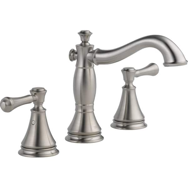 slide 1 of 15, Delta Cassidy Widespread Bathroom Faucet with Pop-Up Drain