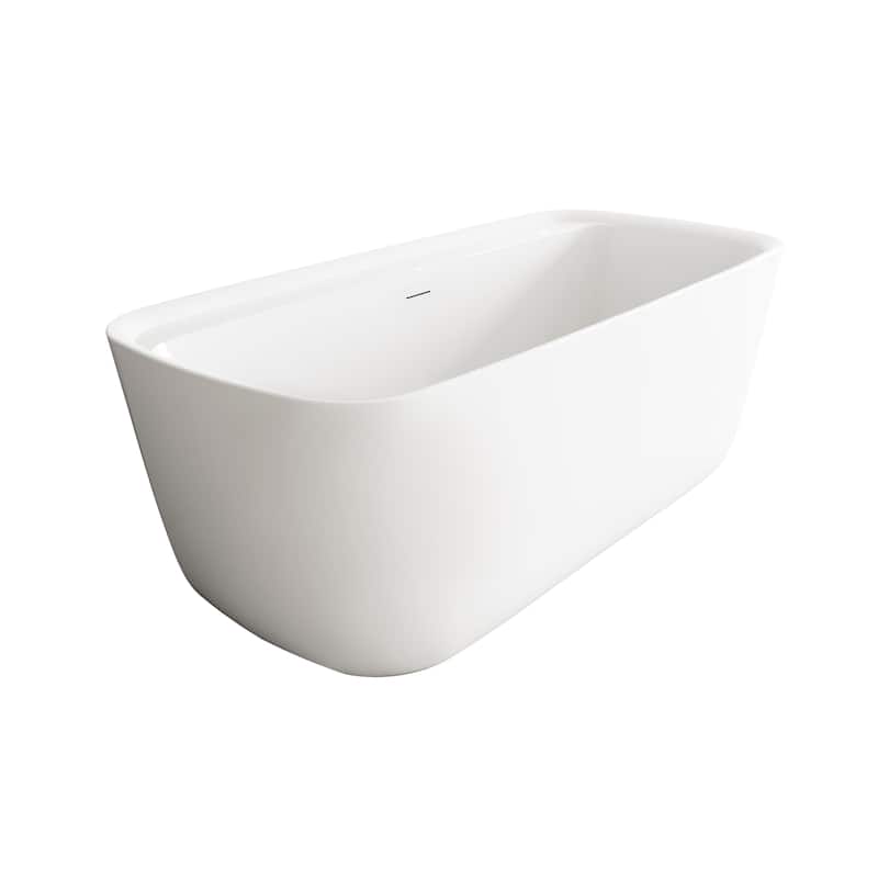 Chad Soaking Bathtub in Glossy White