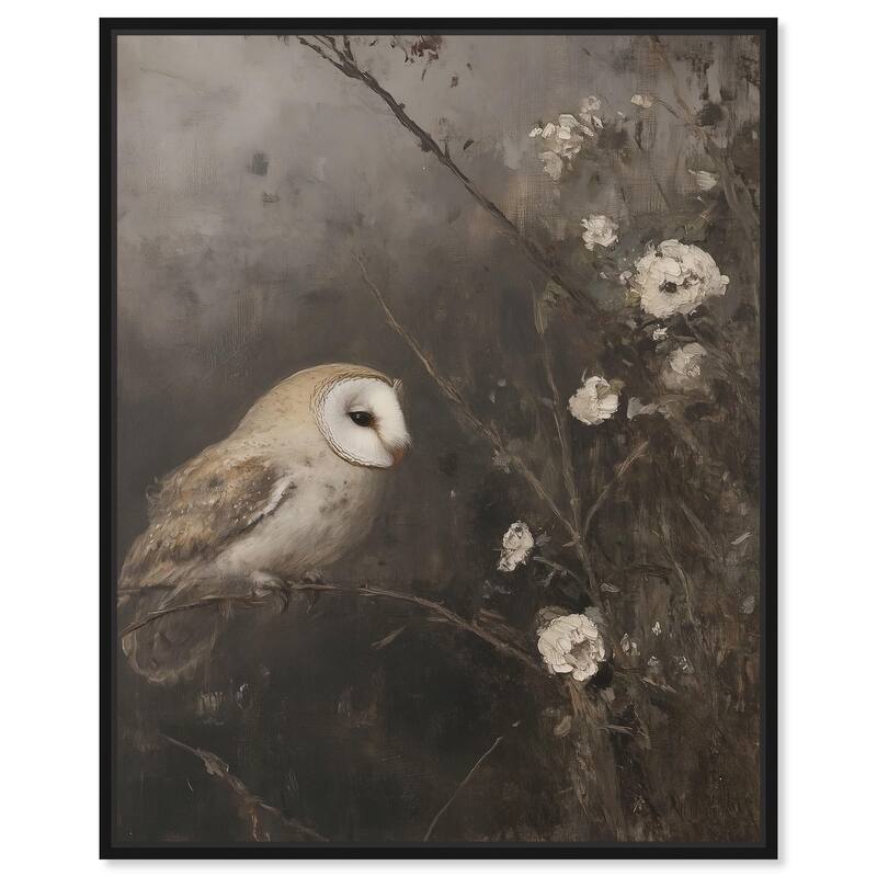 Owl in the Shadows I Canvas by Art Remedy - Black - 16" x 20"