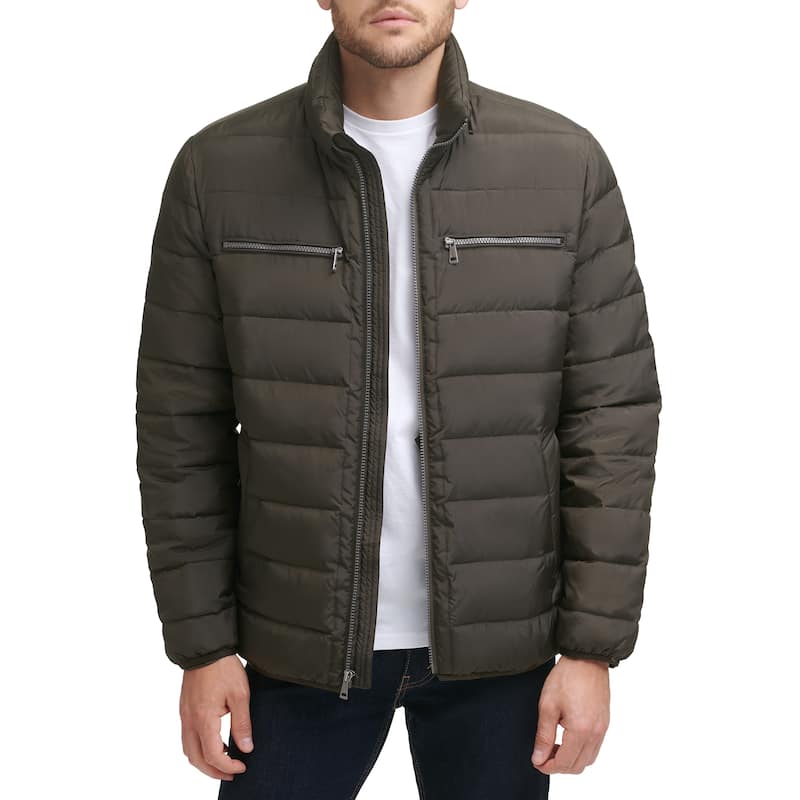 Cole Haan Men's Packable Puffer Jacket - Olive - S