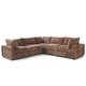 preview thumbnail 5 of 13, Cloud Corner Sofa Soft Plush Upholstered Modular Sectional Sofa Down Filled Living Room Couch