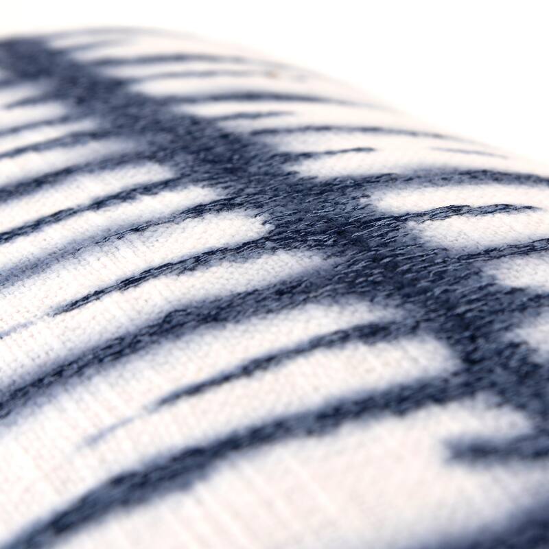 Rizzy Home Blue Heart Beat Tie-dyed Throw Pillow