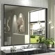 preview thumbnail 13 of 78, Extra Large Metal Frame Wall Mirror Black Tempered Glass for Bathroom 36x40