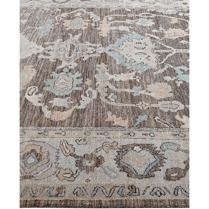 Oushak One-of-a-Kind Hand-Knotted Area Rug - Brown - 8' 2" x 9' 9"