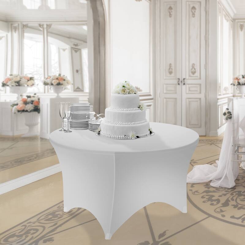 Round Spandex Tablecloth Stretch Fitted Table Cover