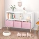 preview thumbnail 28 of 34, Kids bookcase with Collapsible Fabric Drawers，Made of High-Density MDF - Easy Setup