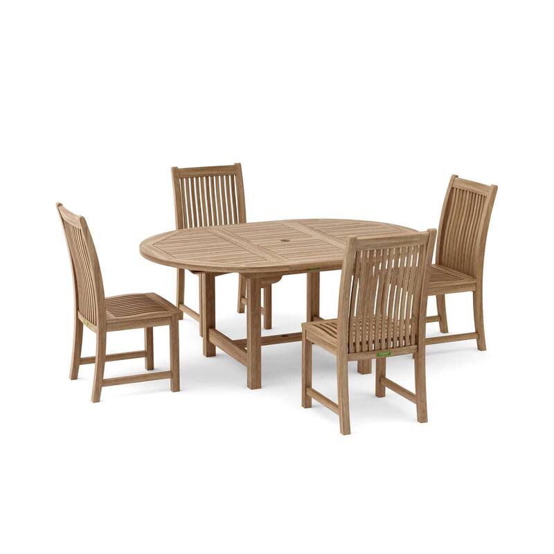 Bahama 5-Piece Dining Set - African Style Chairs & Extension Table