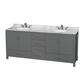 Option Dark Gray / White Carrara Marble Top / Brushed