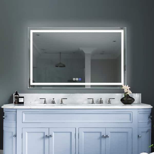 ExBrite 36'' x 60'' LED Anti Fog,LED Lighted Bathroom Mirror,Front
