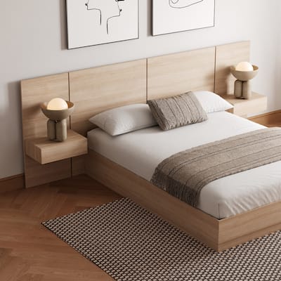 Milano 4-Piece Bedroom Set with Floating Nightstand Extension Panel