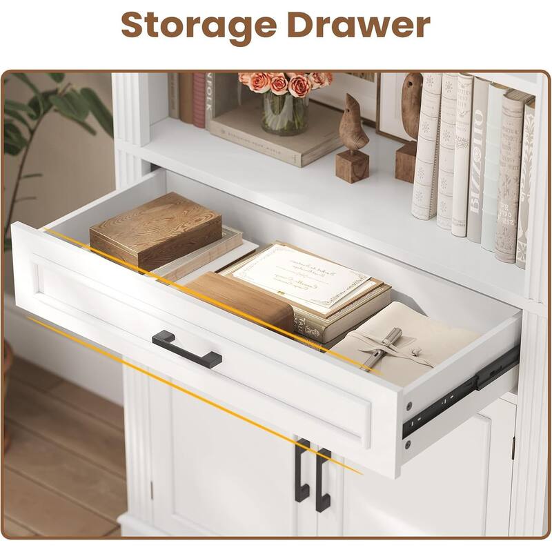 Bookshelves Bookcases with Doors and Drawer 6 Bookshelf Storage