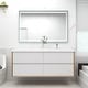 preview thumbnail 1 of 39, Selina 60" Wall Mounted Vanity with Single Sink on the Right