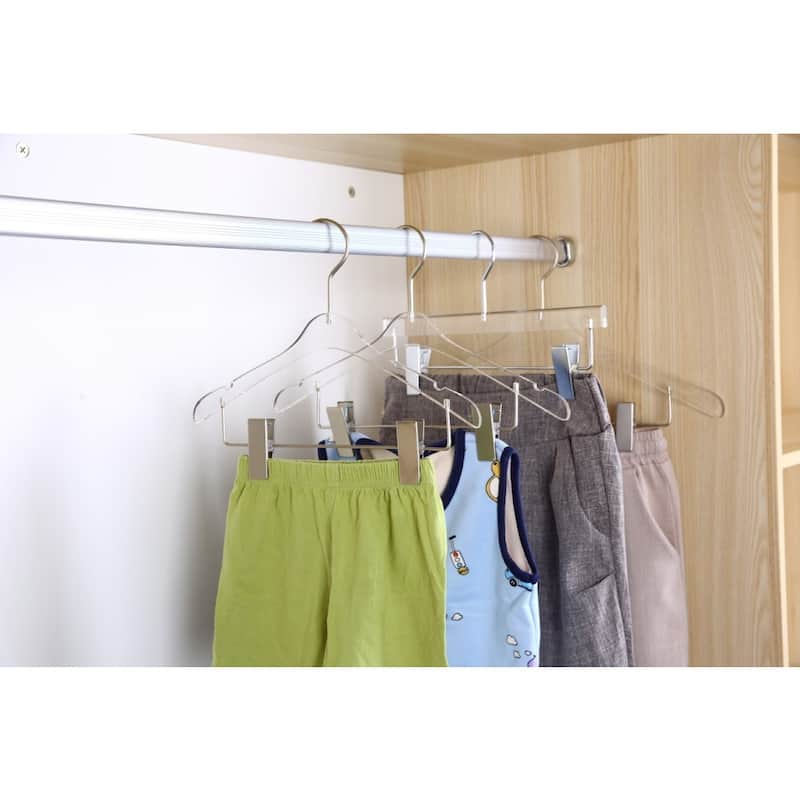 YBM Home Quality Acrylic Clear Skirt Hangers