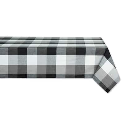Check Square Tablecloth - 52" - Black and White