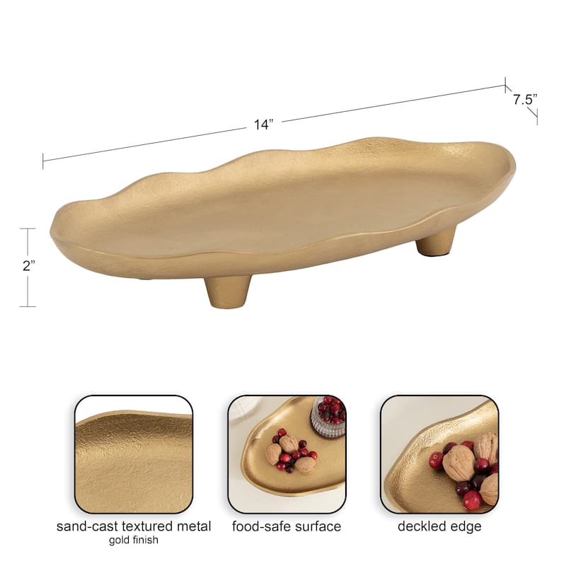 Kate and Laurel Alessia Oval Decorative Tray