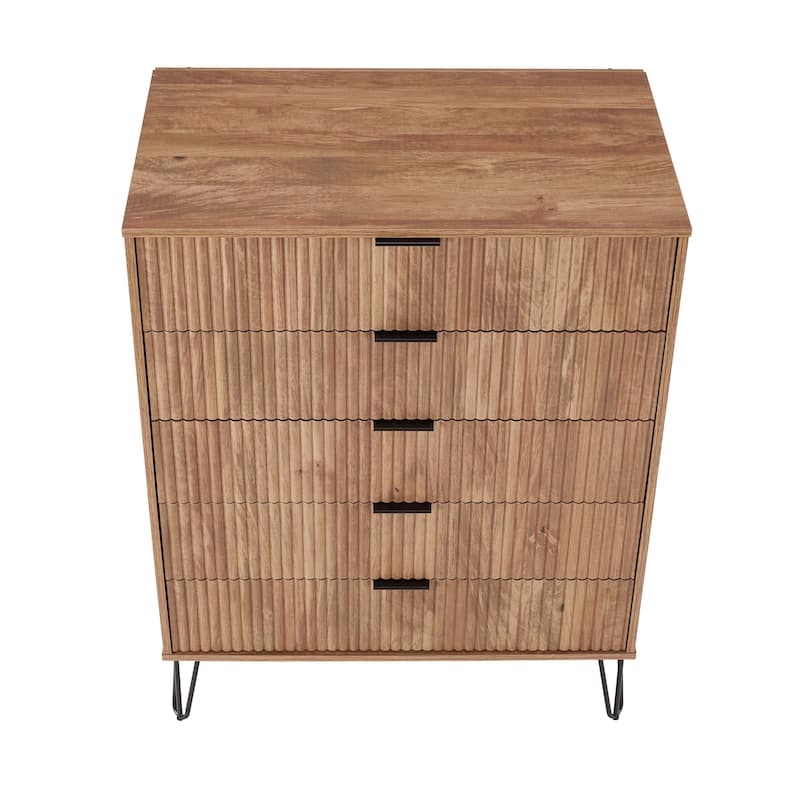 Manhattan Comfort Dumbo Modern 5-Drawer Tall Dresser.