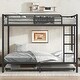preview thumbnail 36 of 51, Metal Bunk Bed with Twin Size Trundle