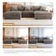 118.4"W Plush Modular Sectional Sofa with Pillows