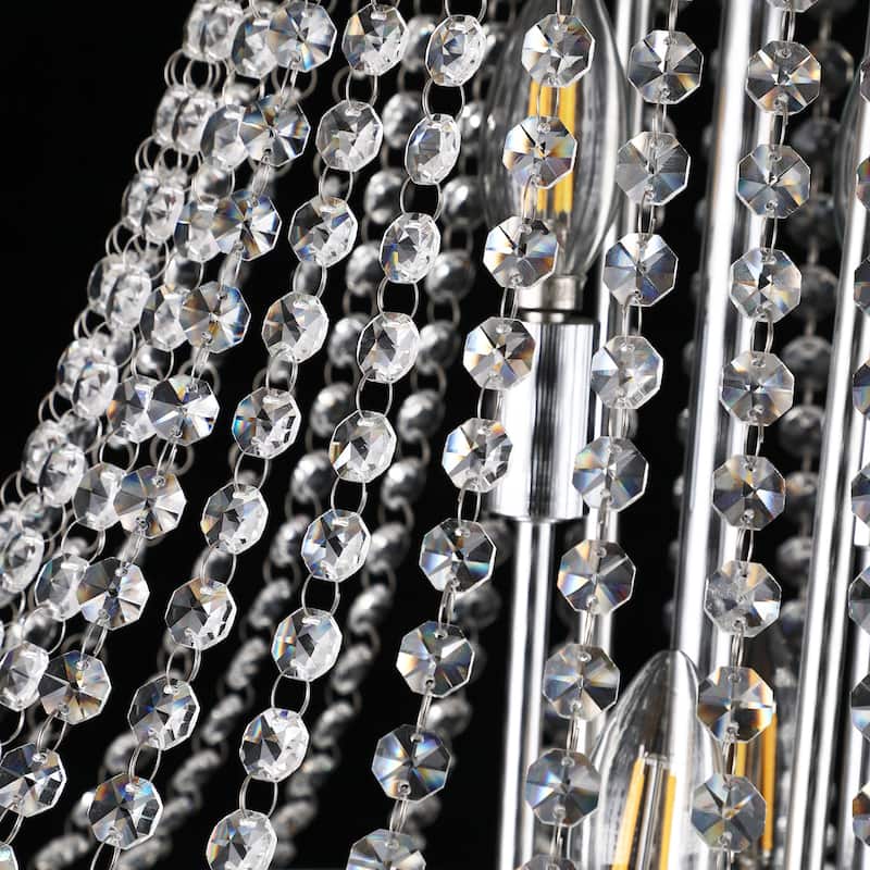 28-Inch Crystal Chandelier Lighting Modern Interior Luxury K9 Bedroom Crystal Chandelier Ceiling Light