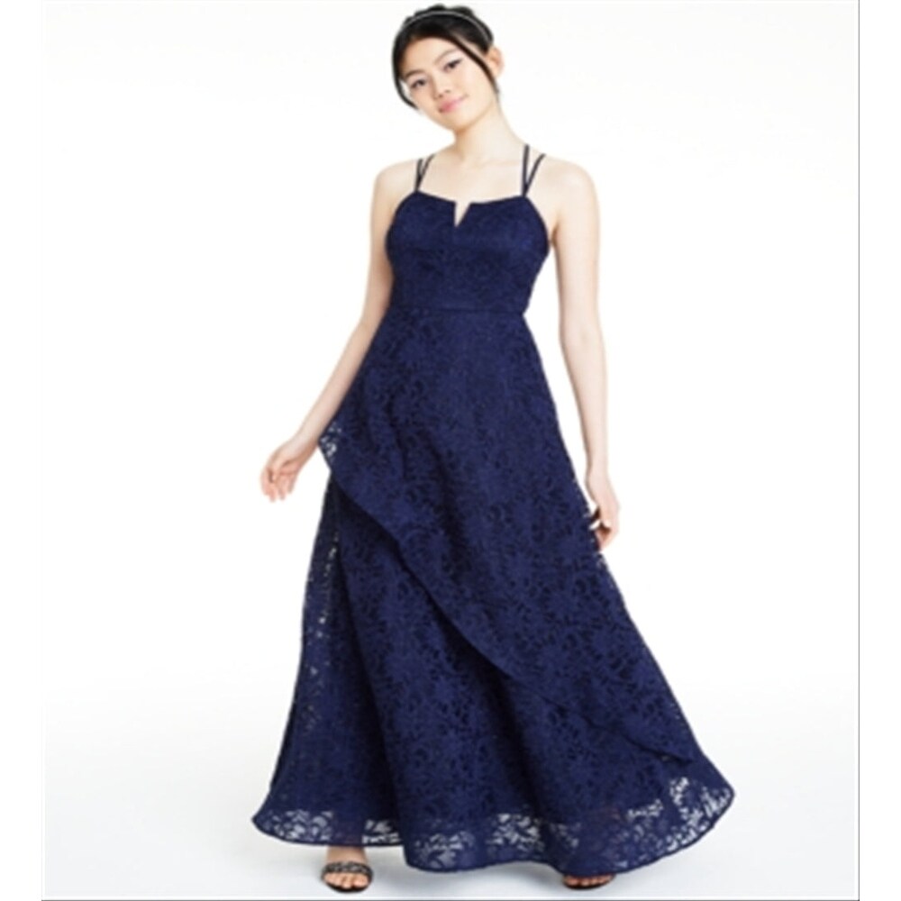 bcx blue dress BCX Blue One-Shoulder Polyester Mini Dress with Belt S / Excellent / 260 Qs (Silkroll Fee: main image 0
