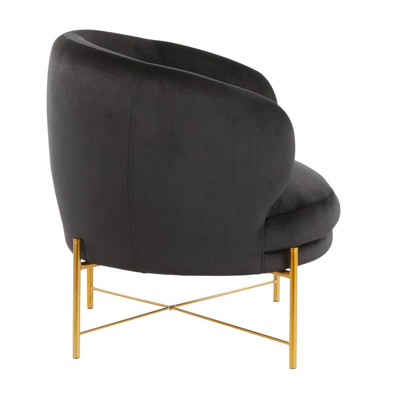 Chloe Upholstered Accent Chair with Metal Legs