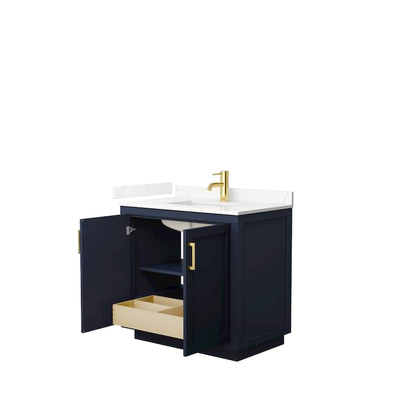 Miranda 36-inch Single Vanity, Quartz Top