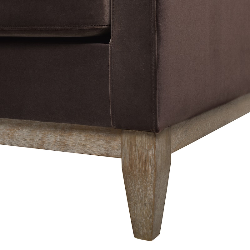 Knox 84" Modern Farmhouse Velvet Track Arm Sofa