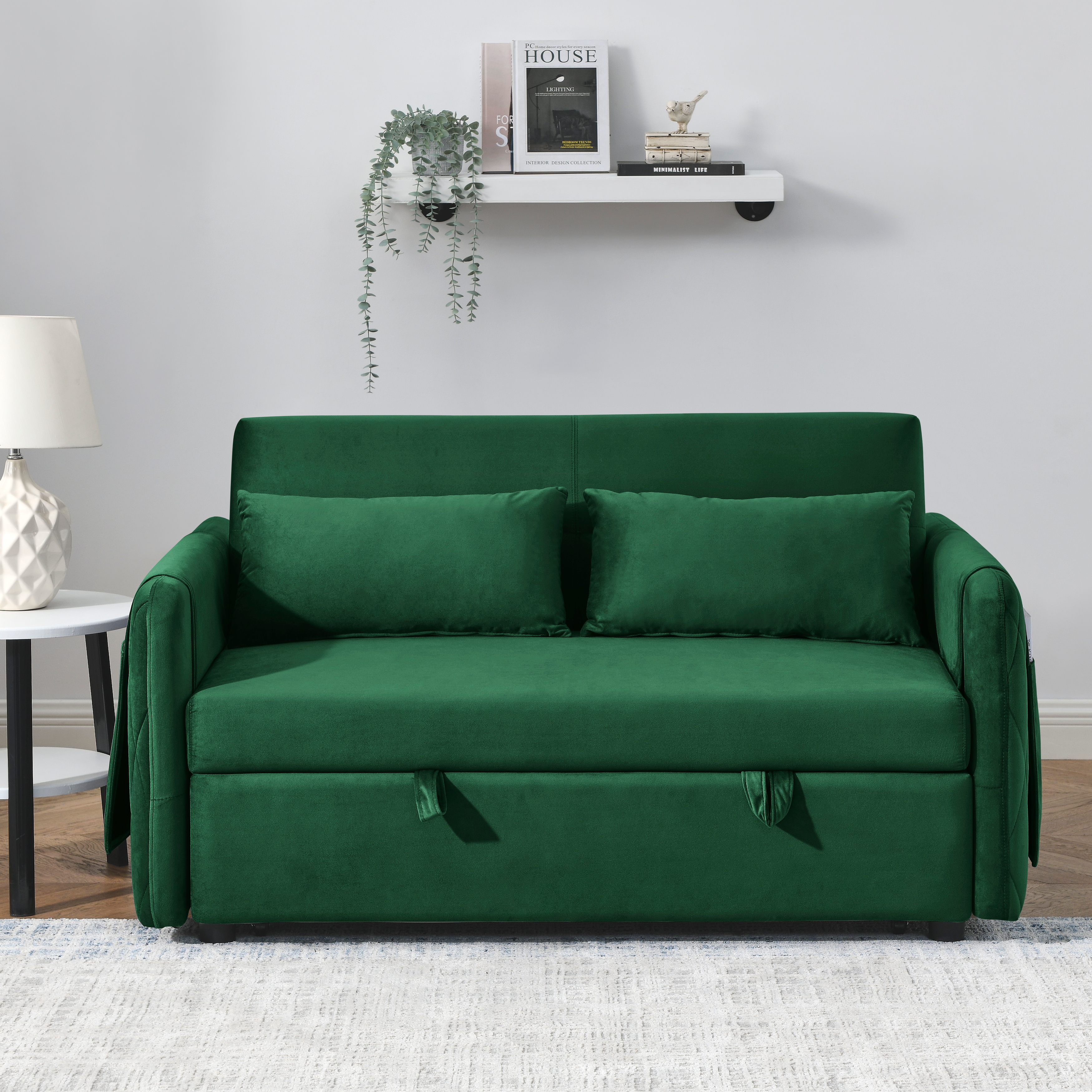 Fold outlet out loveseat