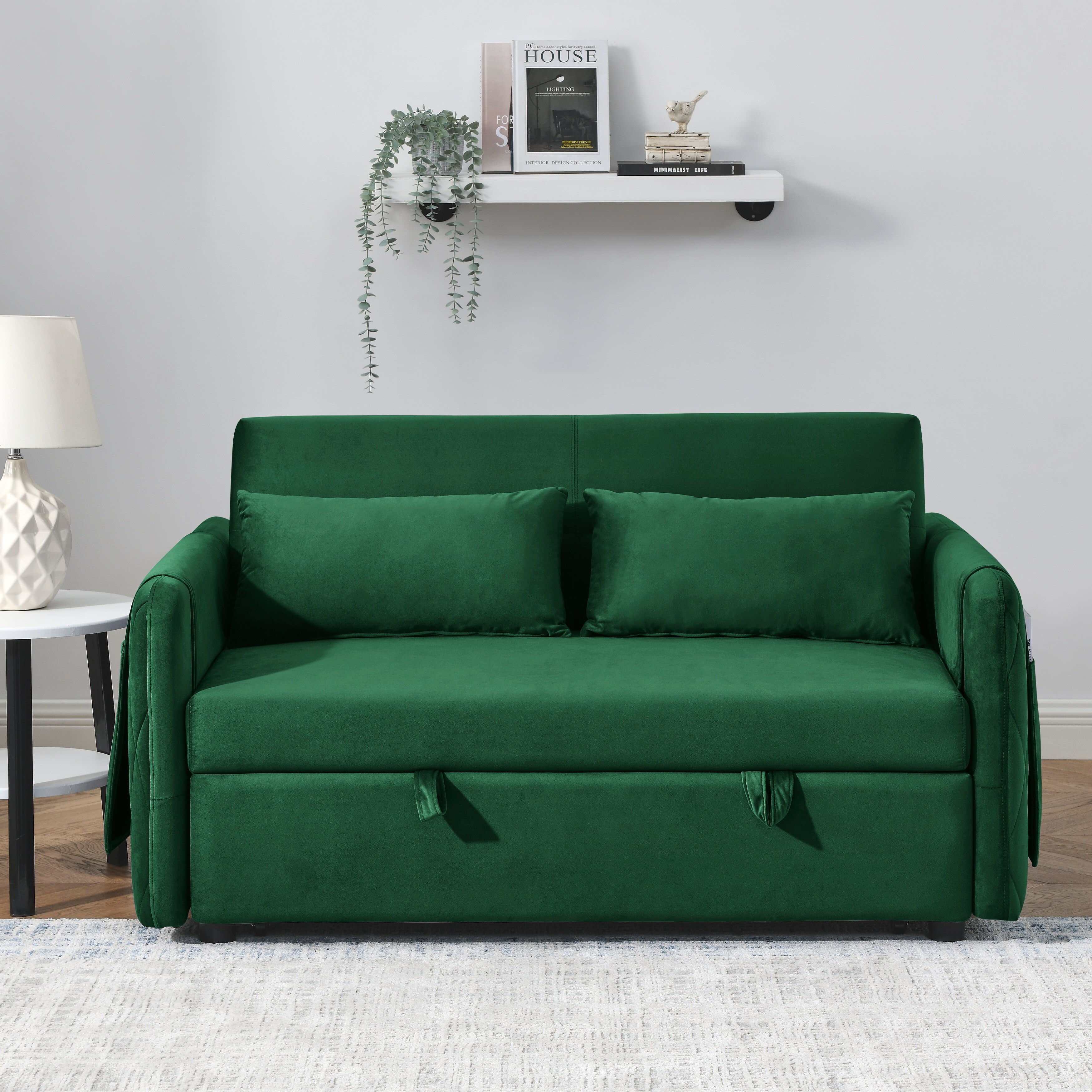 Emerald green sales sleeper sofa