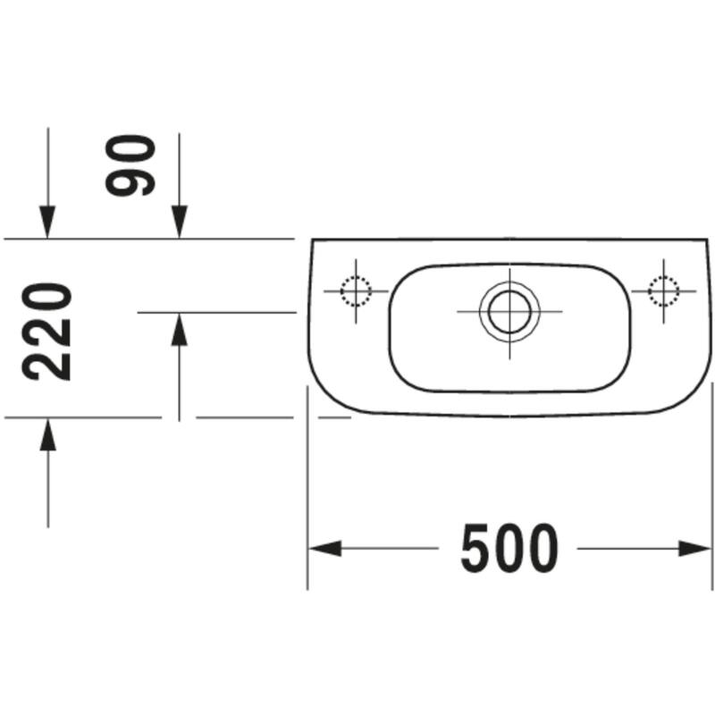 Duravit D-Code 19-5/8" Specialty Ceramic Wall Mounted Bathroom Sink