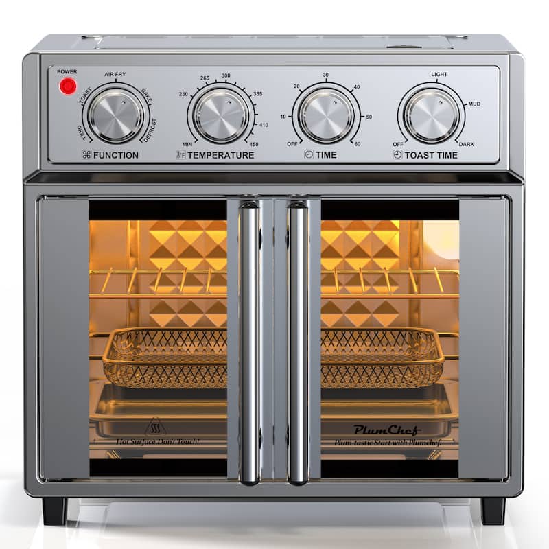26QT Extra-Large French Double-Door Air Fryer Convection Toaster Oven, 1700W, 7 Preset Menus, 7-in-1 Multi-Function