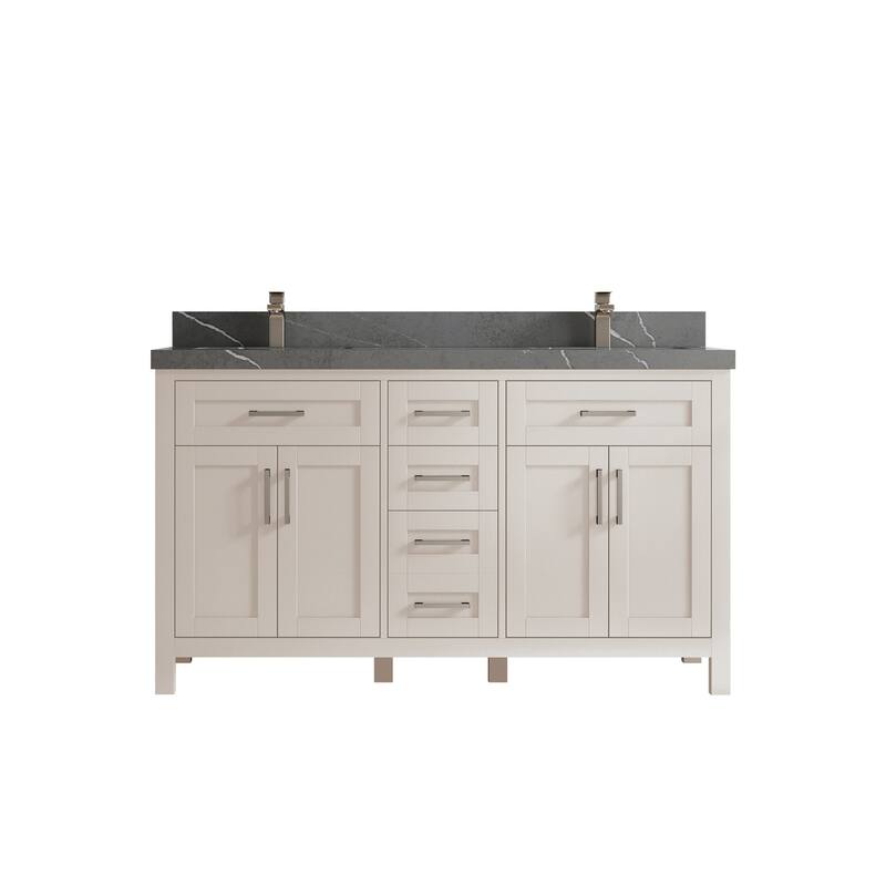 Willow Collections 60 in. W x 22 in. D Cambridge Double Sink Bathroom Vanity with Countertop