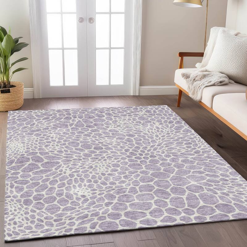 Machine Washable Indoor/ Outdoor Chantille Animal Print Rug