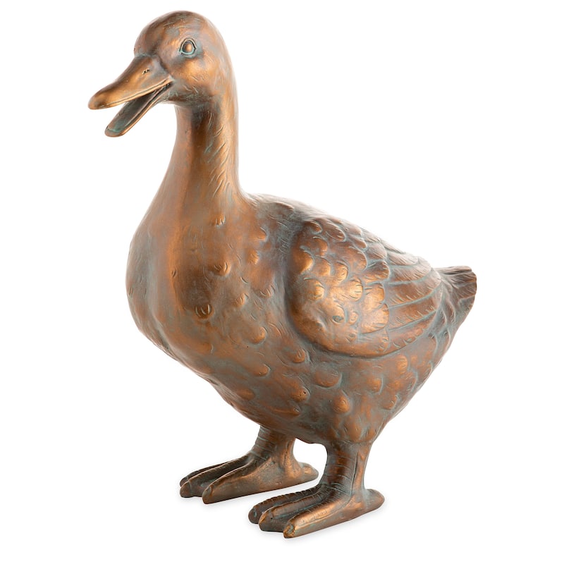 Duck Family with Mother and Three Babies Resin Garden Statues, Set of 4