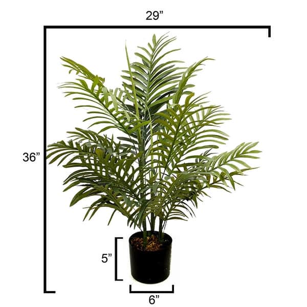 dimension image slide 1 of 2, Admired by Nature 3' Artificial Paradise Palm Tree Plants (Set of 2)
