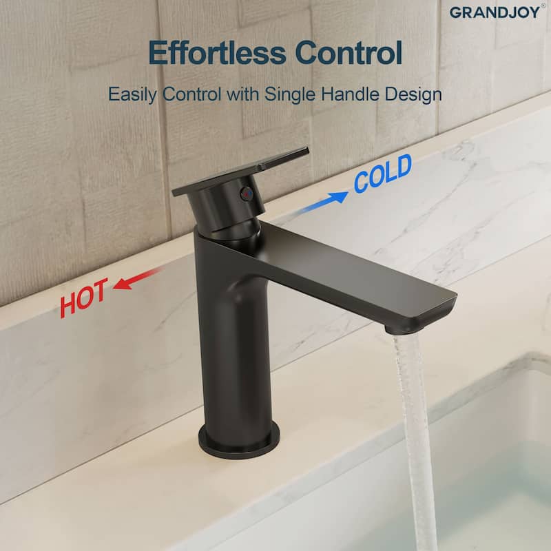 GRANDJOY Modern Single Handle Bathroom Faucet