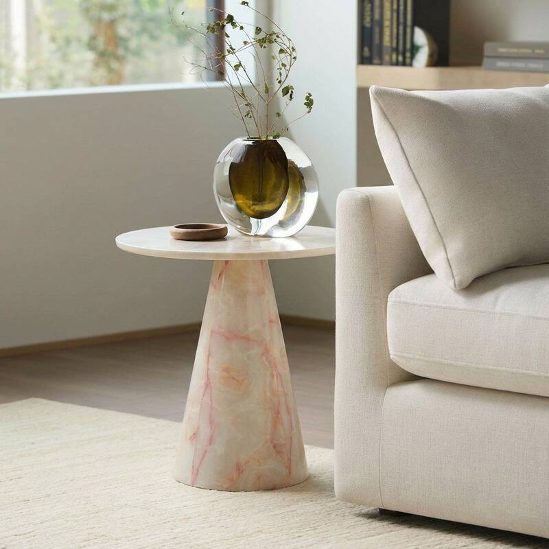Modrest Pampa Modern Faux Marble End Table