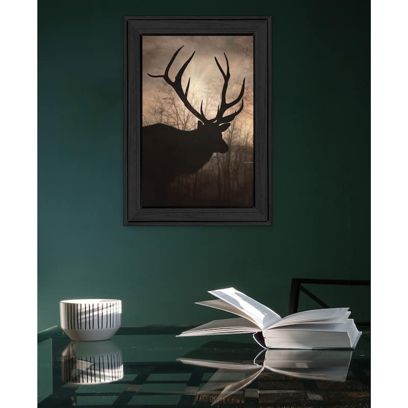 TrendyDecor4U "Elk Sunrise I" Framed Print Wall Art