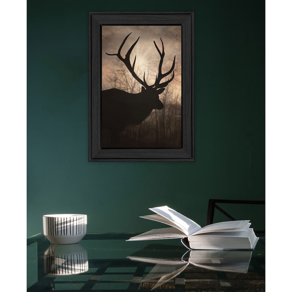 TrendyDecor4U "Elk Sunrise I" Framed Print Wall Art