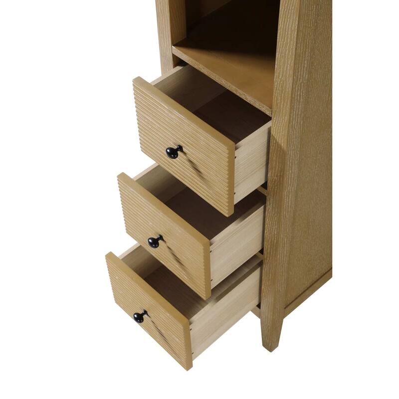 Kensington 16-28 Inch Open Shelving Bath Storage Cabinet