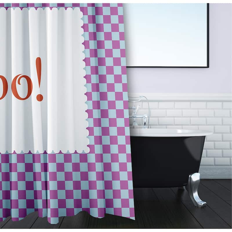Halloween Boo Checks Shower Curtain