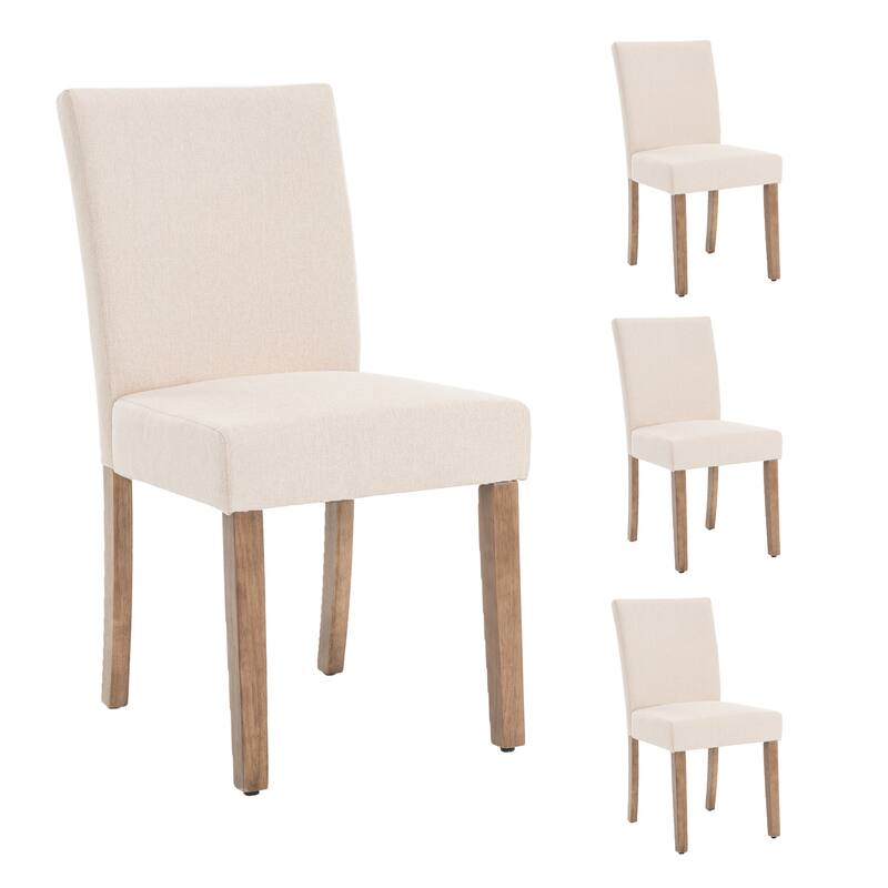 Upholstered Dining Chairs Set of 4, Armless Kitchen Chairs