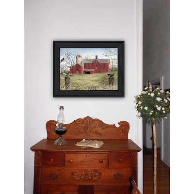 TrendyDecor4U Farmhouse "Harbingers of Spring" Framed Wall Art by Billy Jacobs - Earthtone