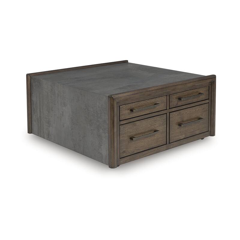 Signature Design by Ashley Kallenny Brown/Gray Coffee Table - 40"W x 40"D x 19"H