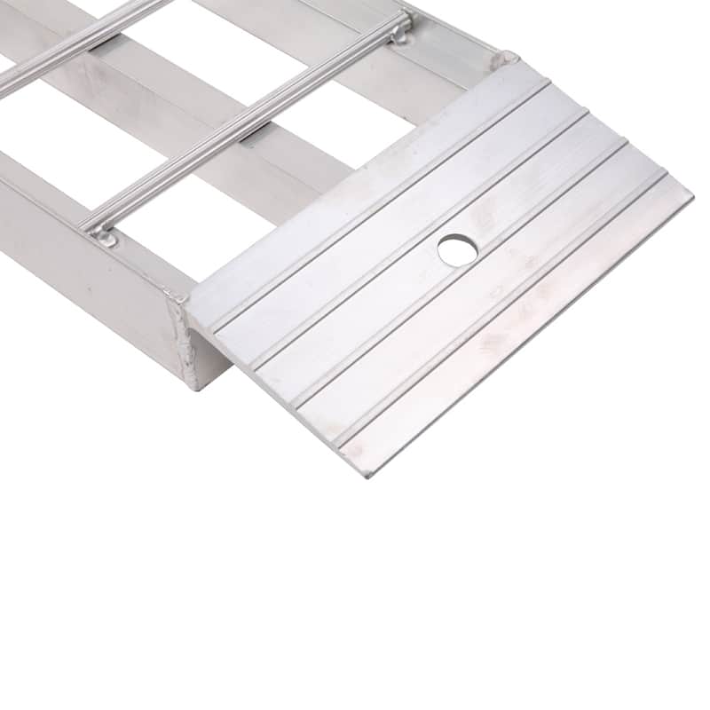 2PCS ATV Ramp for Dual Runner Shed Aluminum Ramps with Punch Plate Surface