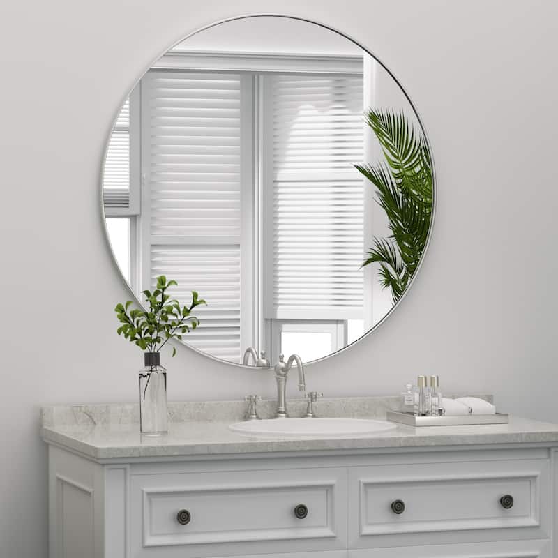 Wall Mirror Vanity Mirror Bathroom Mirror with Metal Frame(1 Piece)