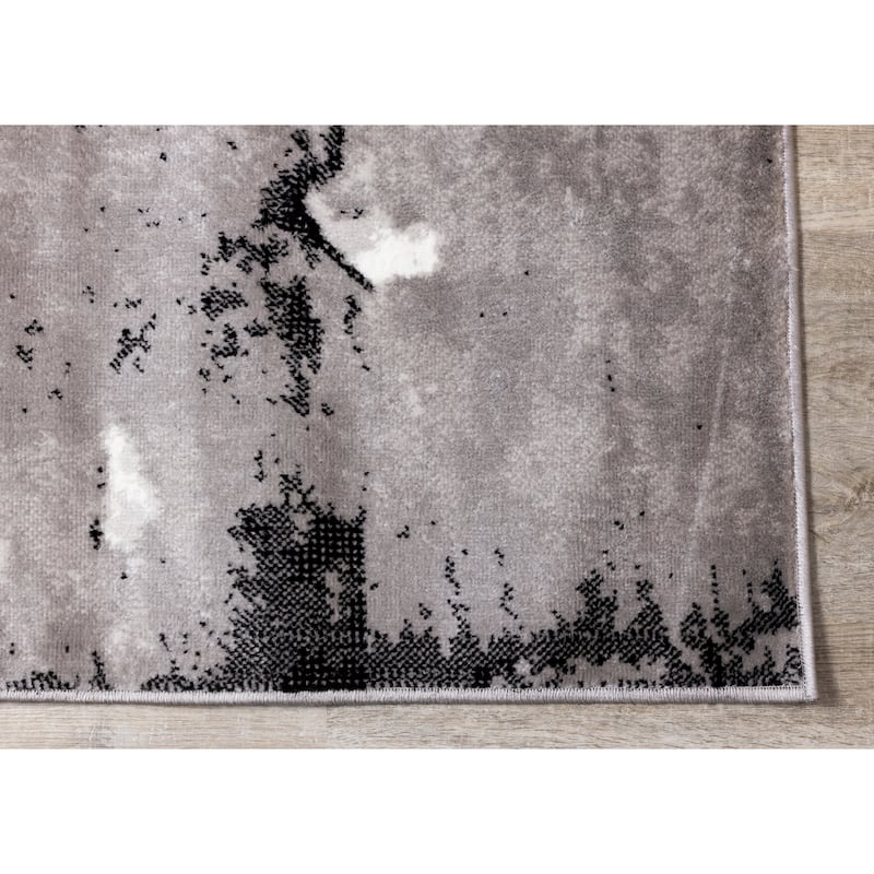 Madrid Collection - Grey Rock Face Texture Rug