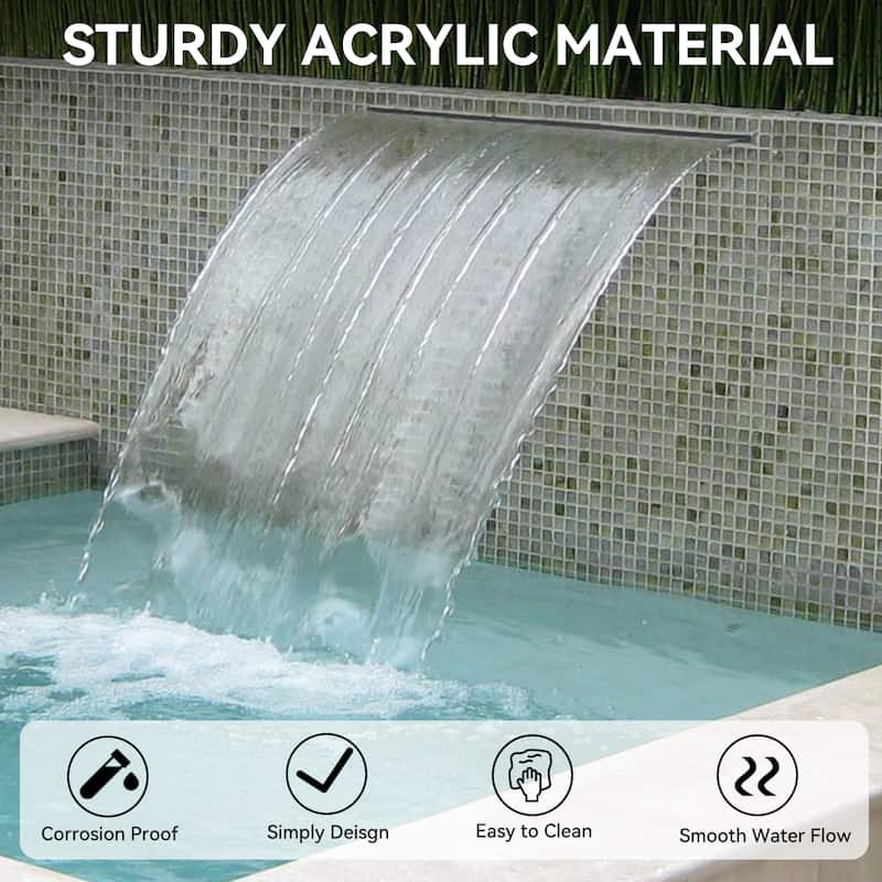 Pool Fountain Acrylic Pool Waterfall