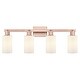 preview thumbnail 5 of 76, Innovations Lighting Endless Possibilities Arcadia - Clymer - 4 Light 31" Bath Vanity Light Antique Copper/Matte White