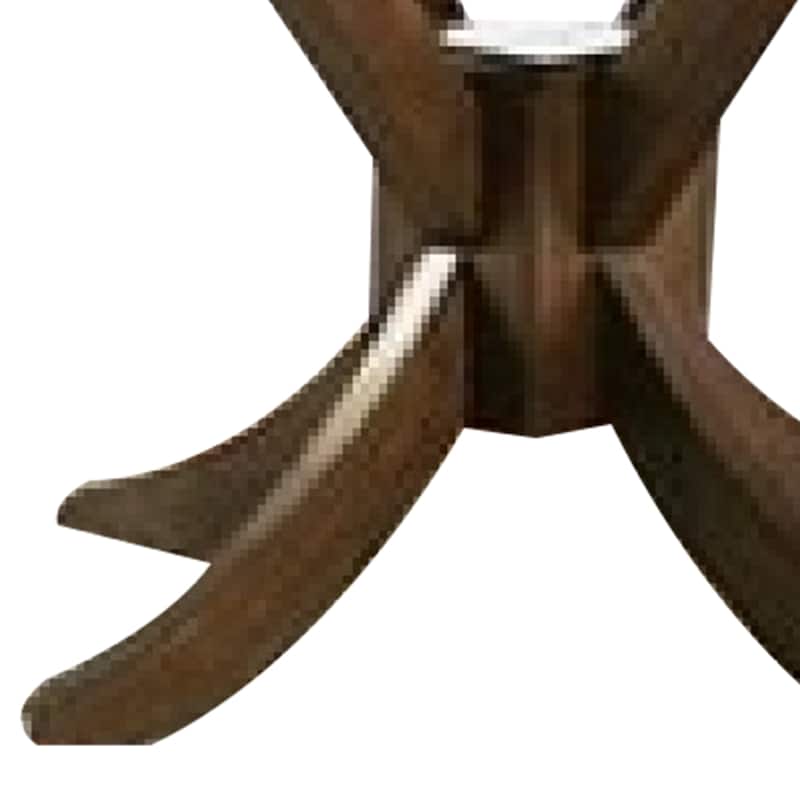 Mexo Dining Table, 53 Inch Round, Walnut Brown Pedestal Base - Walnut Brown